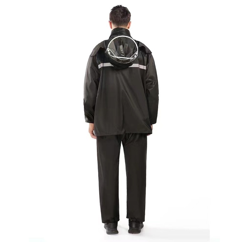 春亚纺雨衣雨裤套装防暴雨全身分体男女户外骑行外卖劳保工地雨衣高清大图