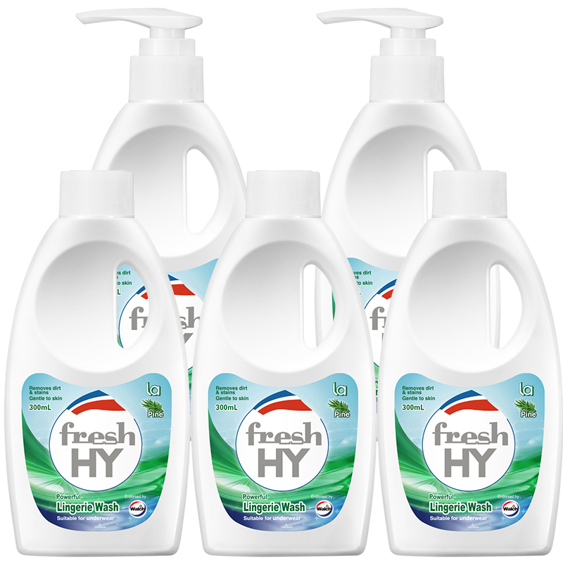 威露士 内衣裤专用洗衣液抑菌除螨300ml*2+补充300ml*3 去血渍手洗 清可新