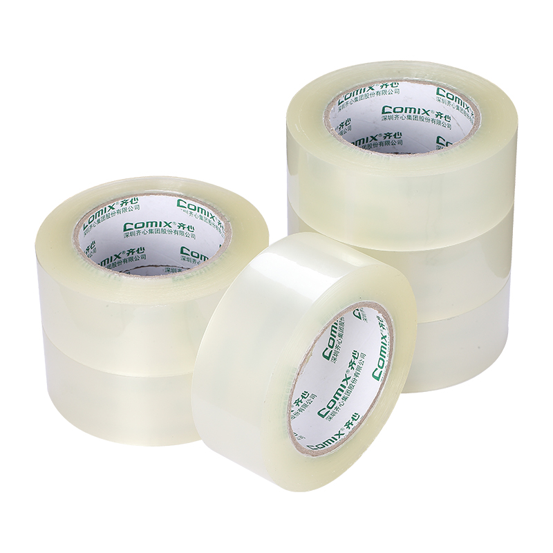 齐心 JP4515-6 封箱胶带45mm*150y*45um(6卷/筒) 透明 1筒装