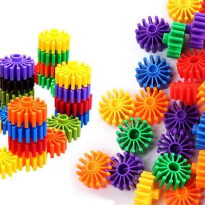 幼儿园桌面花轮齿轮拼插积木益智早教童趣塑料玩具2岁以上宝宝小号45