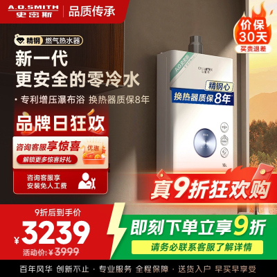 AO史密斯佳尼特燃气热水器零冷水JSQ31-TJ1