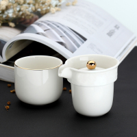 恒福(TEA MiLL) 快客杯旅行茶具一壶一杯 送便携布袋青瓷祥意 陶瓷