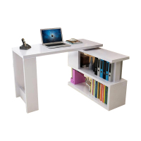 简易家用儿童办公桌写字台转角书桌书柜组合