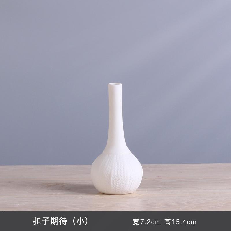 办公桌摆件陶瓷水培花瓶欧式创意家居装饰品客厅酒柜工艺品摆件-扣子期待小