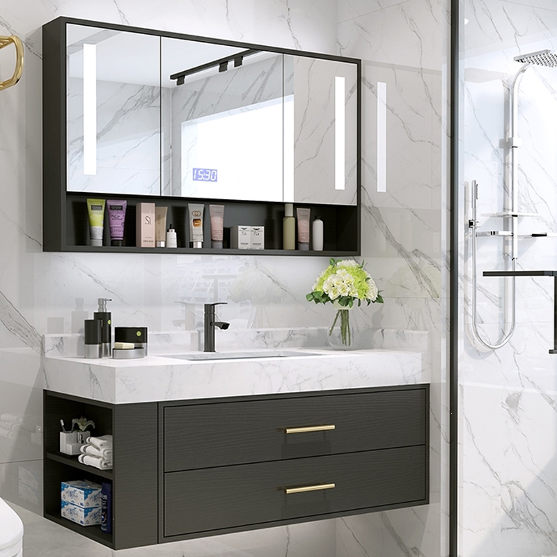 北欧大理石浴室柜组合现代简约阿斯卡利轻奢洗手洗脸池洗漱台盆卫生间