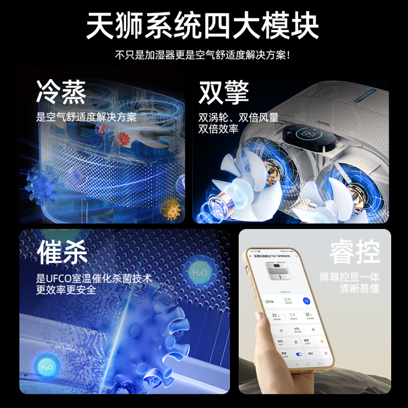 Yadu 亚都 SZ750-TJK800(Hi) 双擎无雾加湿器高清大图