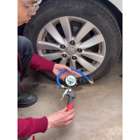 华普思汽车轮胎打气嘴软管双头充气嘴咀摩托车自行车单车货车手摇加气杆手摇 打气杆*0.1KG