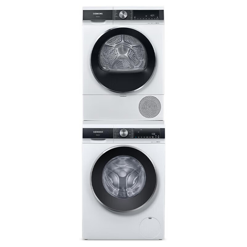 西门子 WB45UM000W+WT25AMD00W 10KG洗烘套变频洗衣机羊毛洗程序热烘干机高清大图
