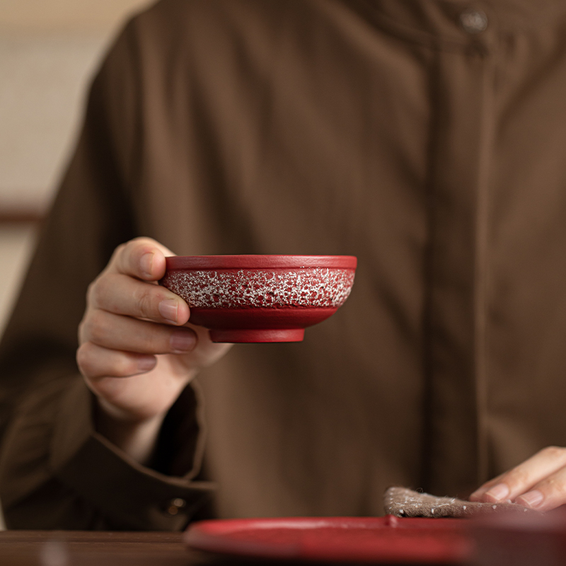 苏氏陶瓷(SUSHI CERAMICS)国潮走进故宫宫墙红提梁壶功夫茶具套组
