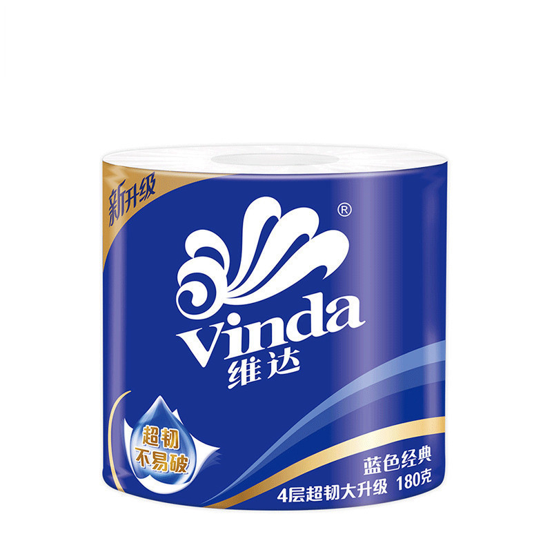 维达(Vinda) 卷纸 蓝色经典3层180g卷纸*27卷 有芯卷筒纸巾(整箱销售)高清大图