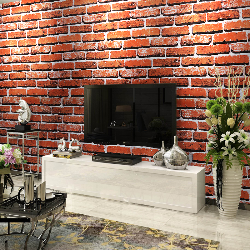 吉朵芸3d仿真凹凸立体感砖纹墙贴壁纸客厅电视背景墙纸文化砖自粘砖块