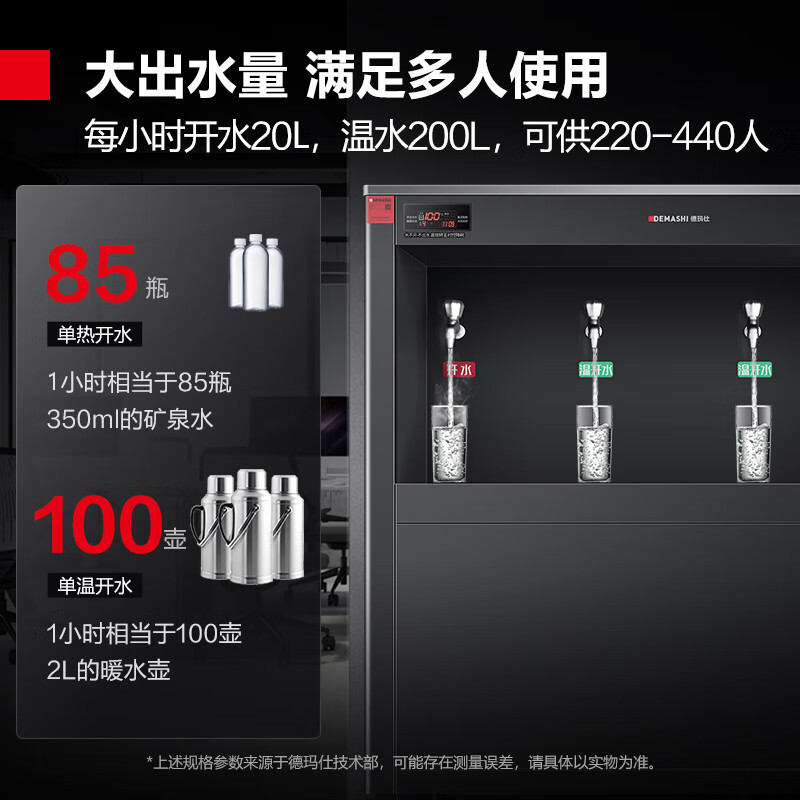 德玛仕直饮水机 商用烧水机 学校用开水器 大型不锈钢 一开四温工程定制 SRZ-60/SRZ-5L(全黑)