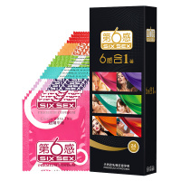 第六感（SIXSEX） 第六感避孕套六合一6合1冰火螺纹超薄超滑颗粒带刺G点安全套夫妻成人计生用品 六合一【24只装】