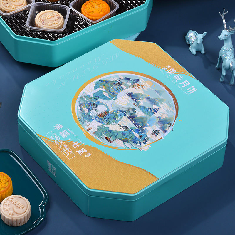 香港美诚礼月饼礼盒装中秋节礼品大礼包幸福七星605g