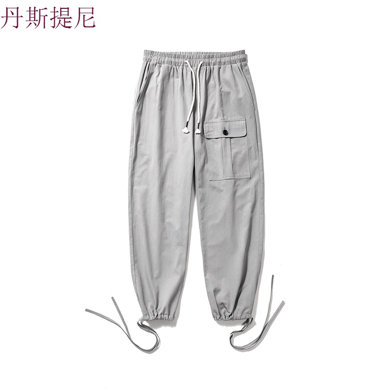 工装裤男裤子休闲裤夏季薄款韩版潮流九分裤宽松小脚裤新款运动裤