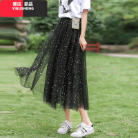 伊布苼黑色半身裙2021新显瘦a字chic不规则百搭包臀裙短裙 夏季黑色 M