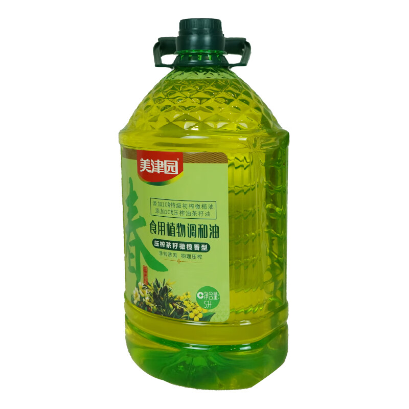 美津园食用压榨茶籽橄榄香型植物调和油(春)5L高清大图