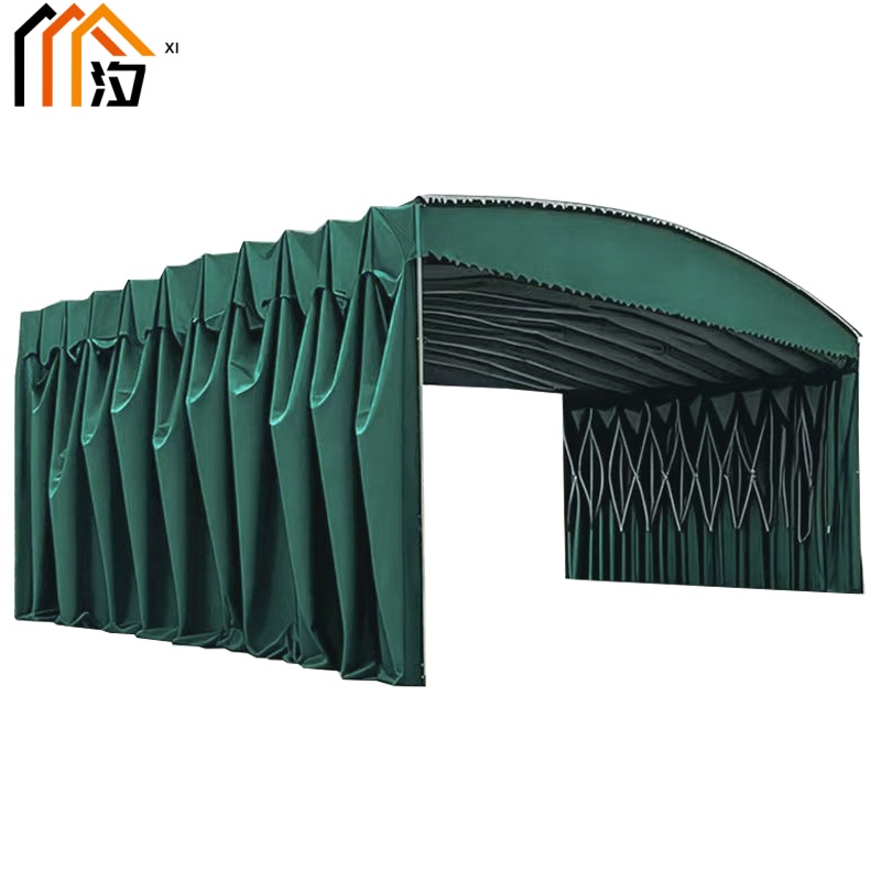 汐 伸缩雨棚 大型遮阳棚10米个高清大图