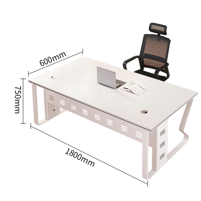 烁恒 员工桌 1.8米单桌+转椅 套高清大图