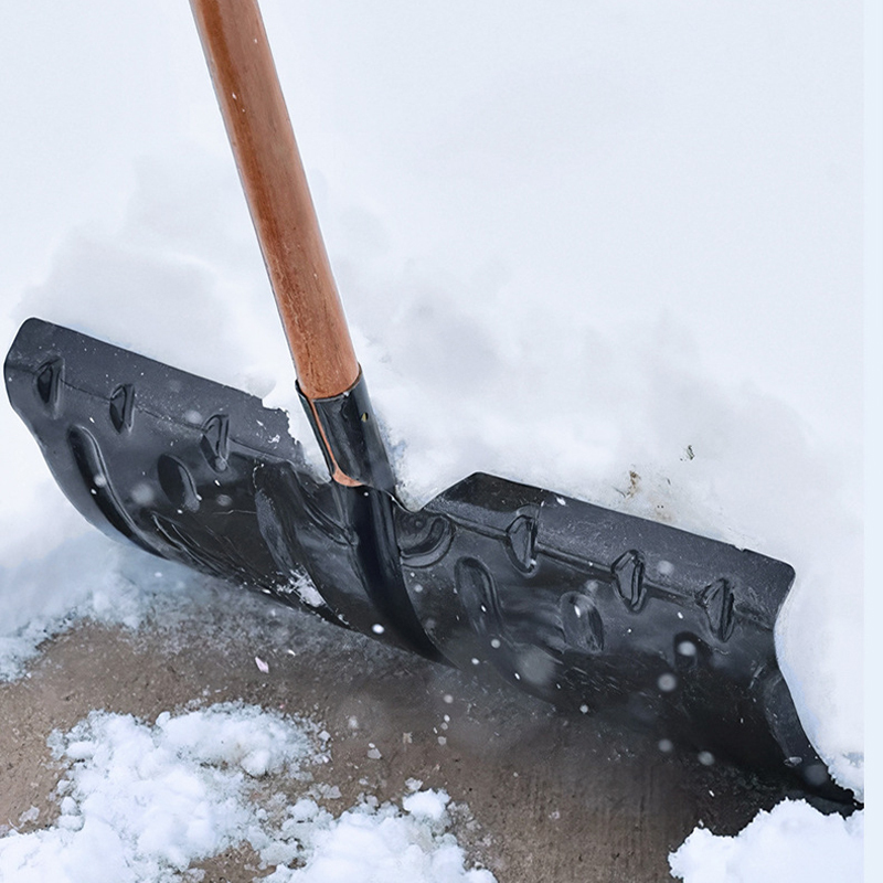老房太太70*27.5cm锰钢推雪铲1mm厚配1.4米手柄除雪铲铲雪锹清雪工具推雪板 C93/把高清大图