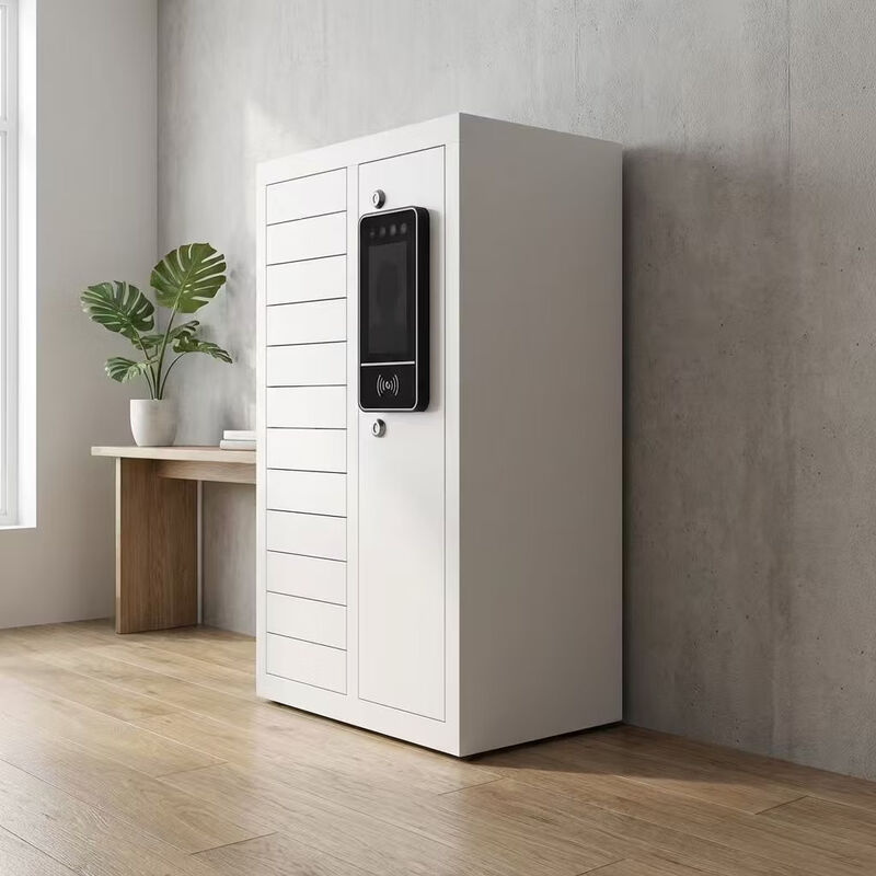 中虎智能12位手机存放柜 手机寄存柜1.0mm厚抽指纹密码款高清大图