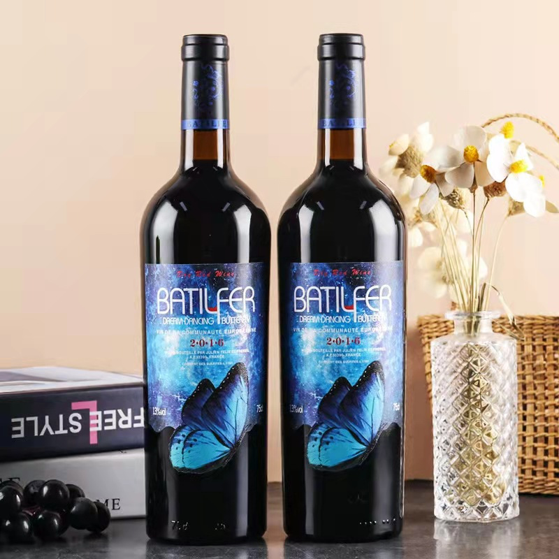 [法国]进口干红葡萄酒13度进口红酒750ml*4瓶精美礼盒酒体浑厚果香浓郁