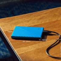 西部数据（WESTERN DIGITAL）1TB 2.5英寸 新款加密便携式硬盘 WD 西数USB3.0 移动硬盘 蓝色