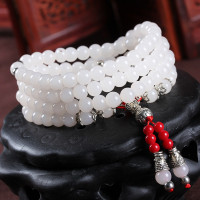 仿玛瑙水晶 九转运珠 108颗佛珠手链颜色可选男女款2785送女朋友七夕情人节礼物