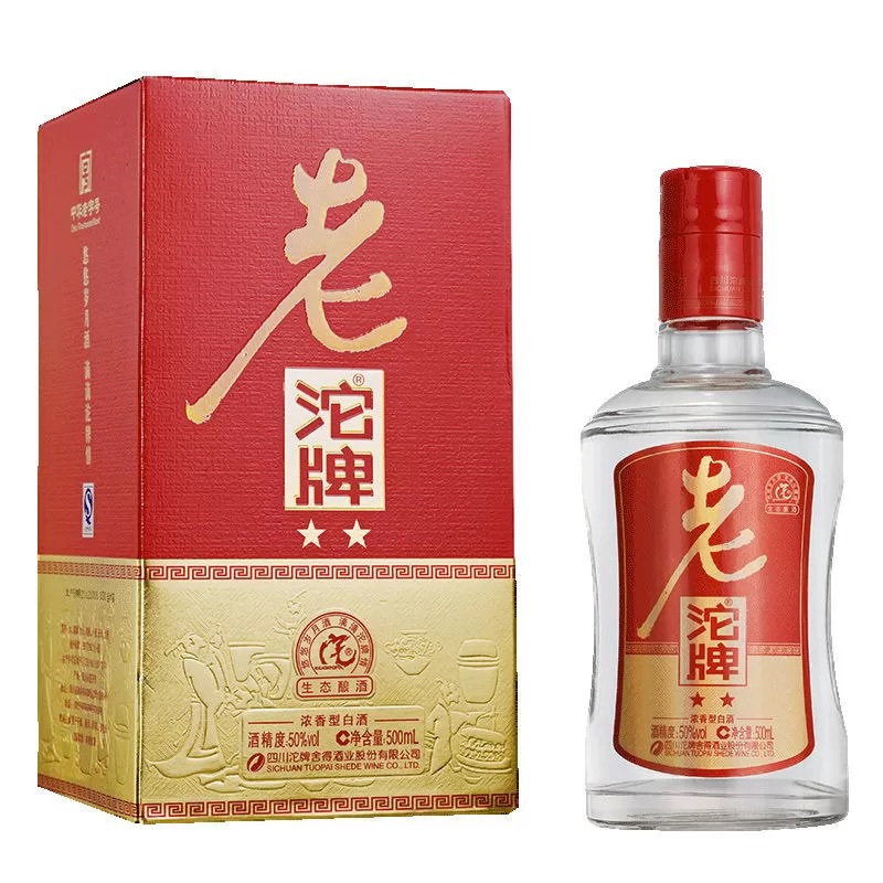 沱牌舍得二星老沱牌50度500ml*6瓶浓香型纯粮白酒整箱