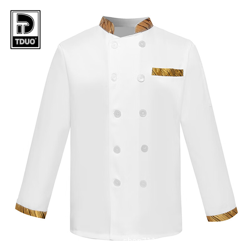 Tduo炊事员工作服 H05 件 XL 金领长袖