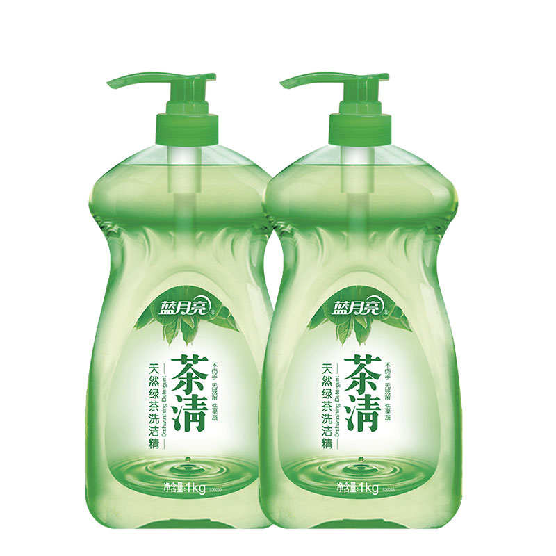 蓝月亮 茶清洗洁精1kg*2果蔬餐具清洗剂洗涤灵 食品可用 高效去油