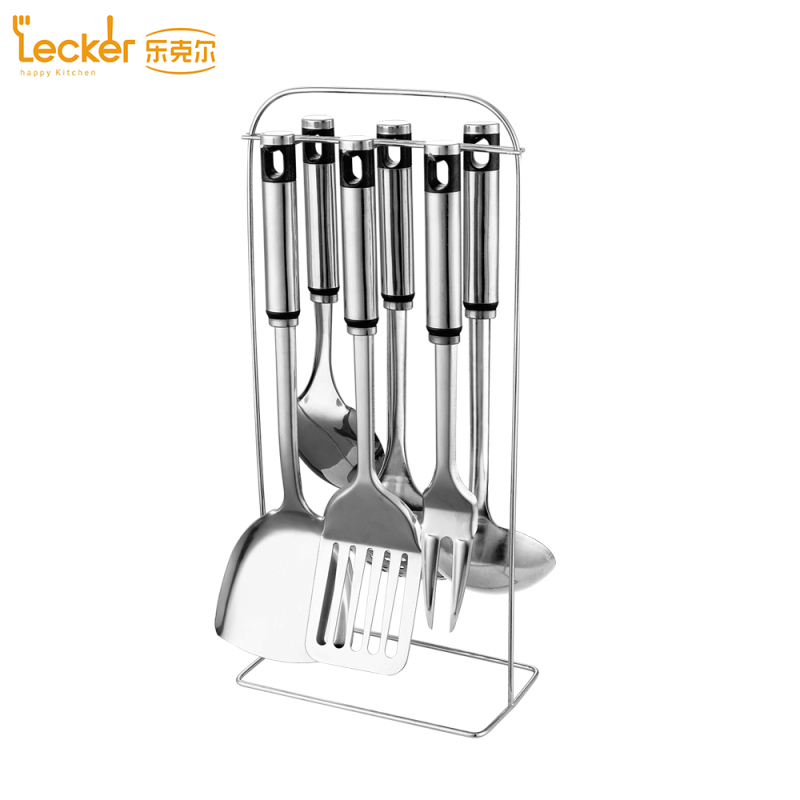 乐克尔 厨具 御膳手A款 不锈钢汤勺七件套 KR-615