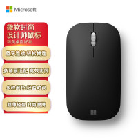 微软 (Microsoft) 时尚设计师鼠标 典雅黑 | 便携鼠标 超薄轻盈 金属滚轮 蓝牙4.0 蓝影技术 办公鼠标
