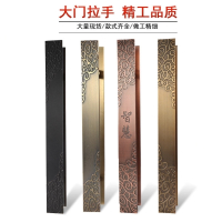新中式大门拉手古达古铜色大拉把推拉玻璃门把手个性定制包厢木门扶手 黄古铜款式D 1500mm总长1100mm孔距