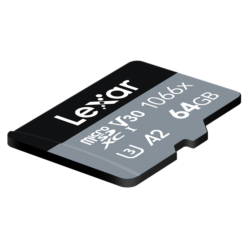 雷克沙(Lexar)64GB TF卡 读160MB/s写70MB/s运动相机无人机内存卡 手机存储卡1066X