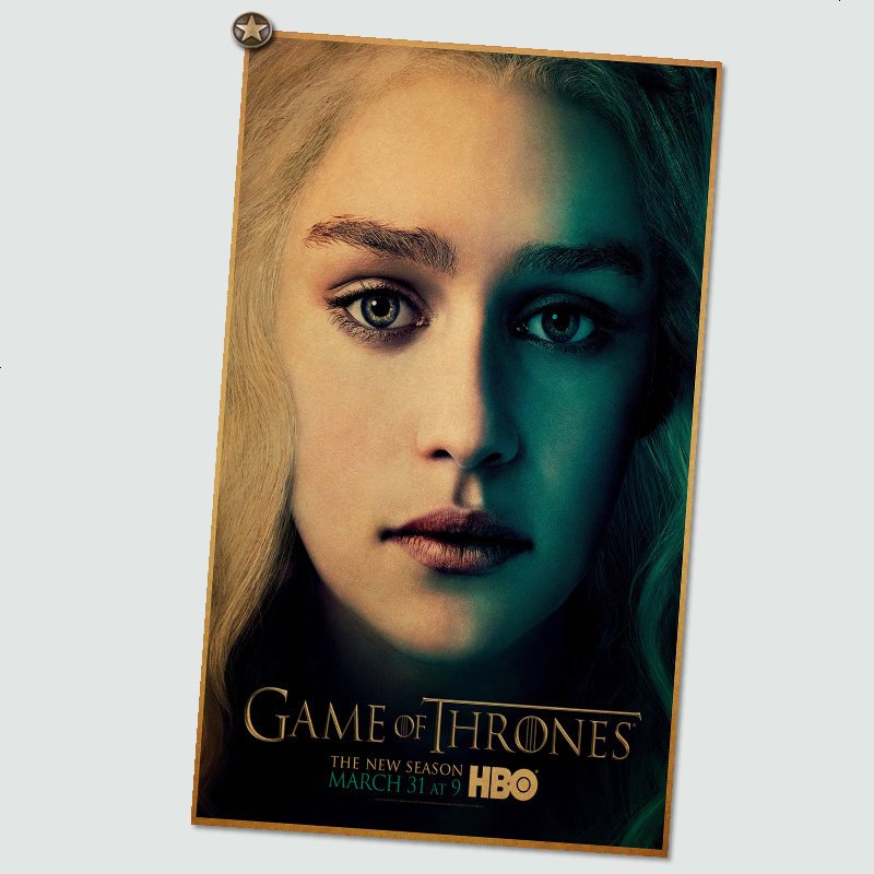 兰眉装饰用品\/礼品权力的游戏电影海报冰与火