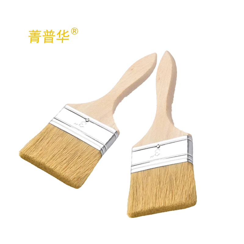 菁普华油漆工业毛刷子加厚猪鬓刷清洁扫地刷3寸高清大图