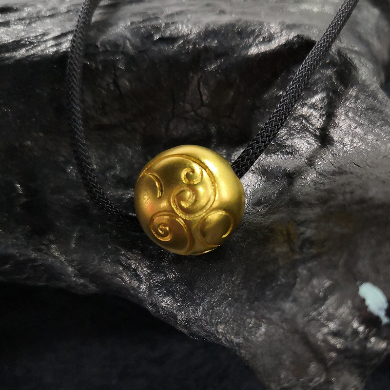 金一 足金古法金男女通用款福运绵长黄金吊坠传承首饰吊坠(计价)ABB45263