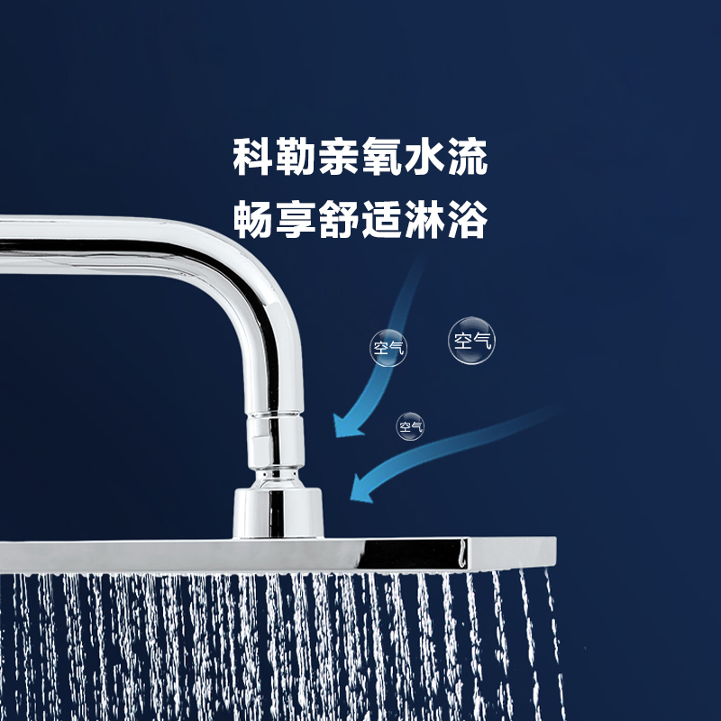 科勒=圆形升降三出水花洒套装77365高清大图