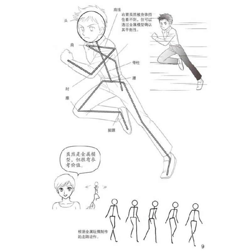 正版新书]漫画技法终极向导 4 活动人物绘画技巧篇(升级版)[日高清大图