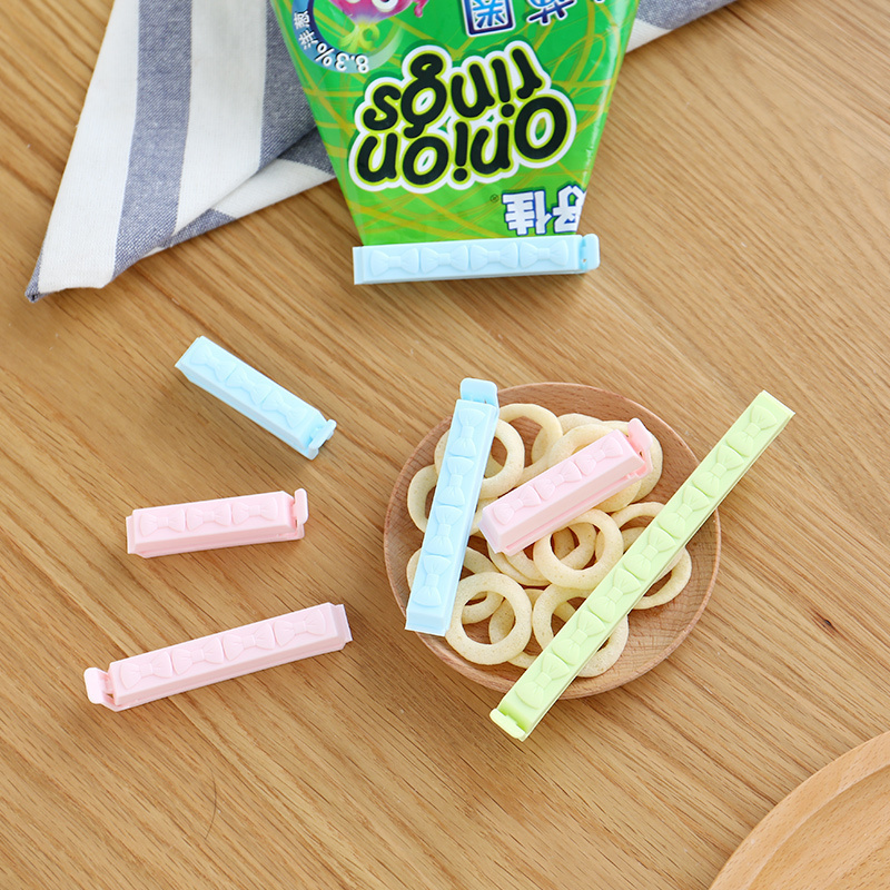 家柏饰(CORATED)组合装封口夹保鲜夹子家用可爱塑料长条零食密封夹食品袋封袋夹子高清大图