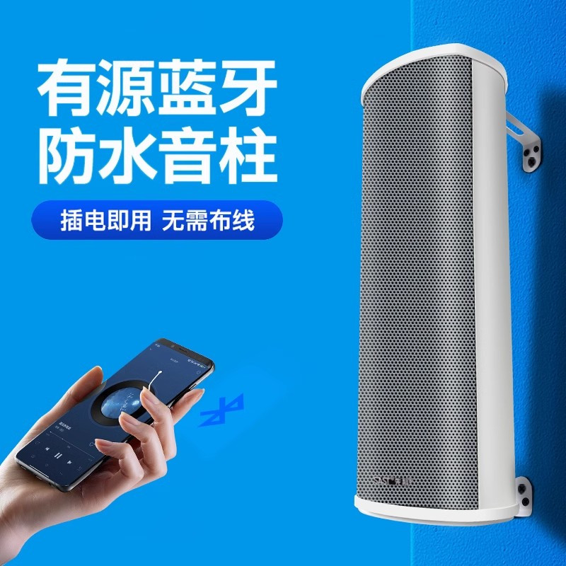 先科(SAST)W-804 户外蓝牙防水音柱 室外挂墙壁挂式音响功放喇叭套装音箱学校操场会议广播店铺音乐一拖一