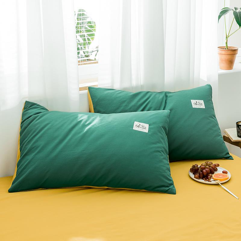 水洗棉全棉四件套纯棉床上用品被套单人床笠床单三件套北欧少女心_194高清大图