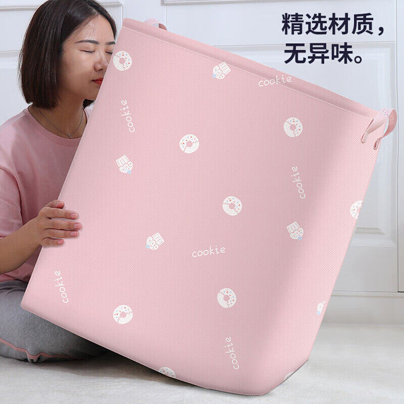 百草园衣服棉被子收纳袋搬家打包整理装棉絮的储物袋防尘防潮神器超大号 [100L*2]甜粉色束口袋高清大图