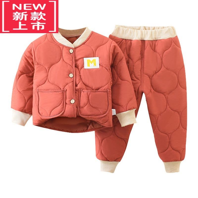 可莉允冬款儿童棉衣棉裤加厚内胆套装男女童棉服宝宝保暖衣两件套家居服图片