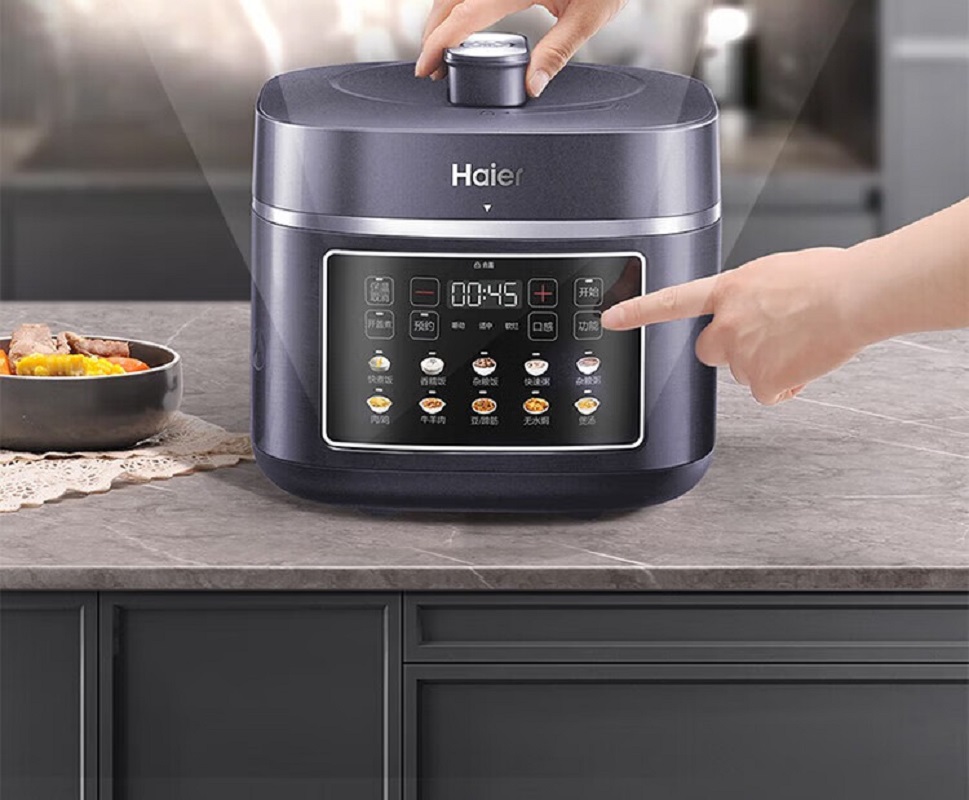 海尔(Haier)厚釜大容量触控彩屏多功能超长定时5L电压力锅 HPC-ZDMA16110
