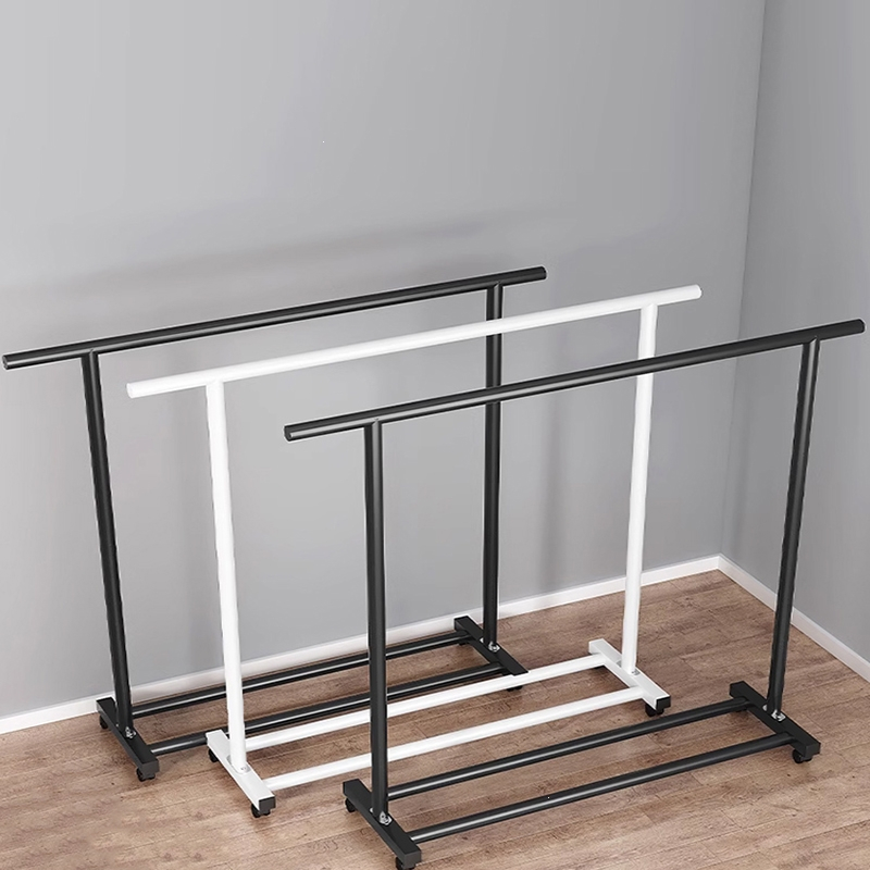 它墅晾衣架落地家用卧室挂衣架室内阳台单杆晾晒衣服宿舍简易衣帽架子