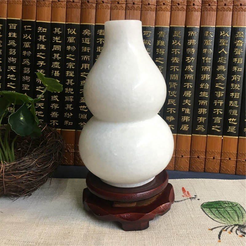 玉石葫芦摆件福禄家居客厅摆设玄关桌柜装饰品