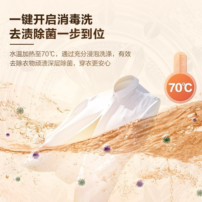 小天鹅洗衣机10KG大容量变频滚筒全自动家用洗脱一体 TG100V23WDY