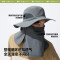 蕉下(BENEUNDER)男士全防护防晒帽TS574 24烟熏灰